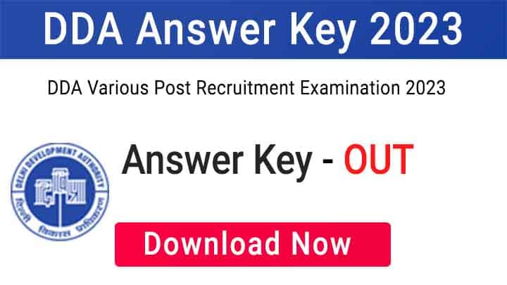 DDA Junior Secretariat Assistant Answer Key 2023