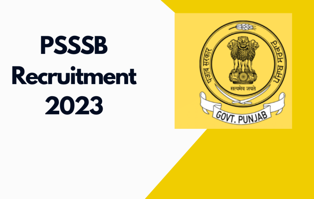 SSSB Punjab Recruitment 2023