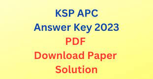 KSP Police Constable Answer Key 2023
