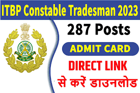 ITBP Constable/ Tradesmen Admit Card 2023