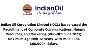 Indian Oil Recruitment through UGC NET Exam 2023