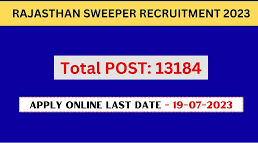 Rajasthan Sweeper Recruitment 2023