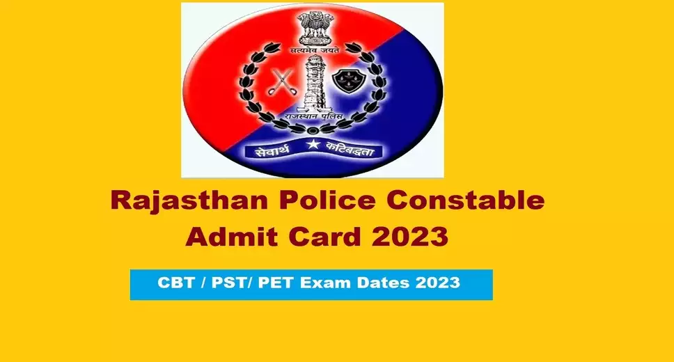 Rajasthan Police Constable Exam Date 2023