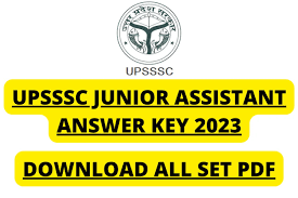 UPSSSC Jr Asst Answer Key 2023