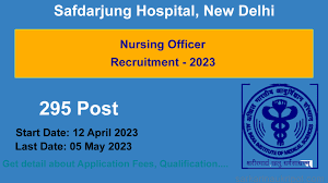 Safdarjung Hospital Recruitment 2023