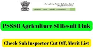 PSSSB Agriculture Sub Inspector Result 2023