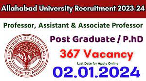 Allahabad University Assistant Professor Recruitment 2024
