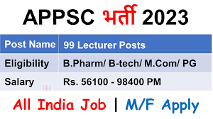 APPSC Lecturer Recruitment 2023