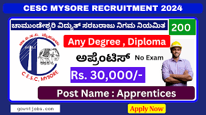 CESC, Mysore Apprentice Recruitment 2024