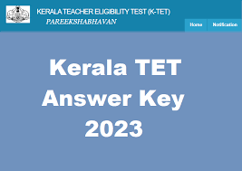 Kerala TET October Answer Key 2023