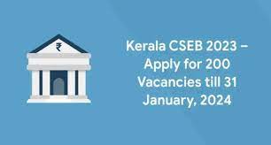 CSEB Kerala Clerk, Cashier, Data Entry Operator Recruitment 2024