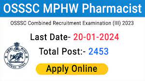 OSSSC MPHW Pharmacist Recruitment 2024
