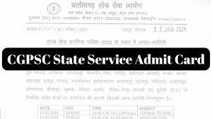 CGPSC State Service Exam Date 2024