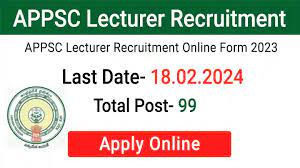 APPSC Lecturer Recruitment 2023