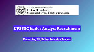 UPSSSC Junior Analyst (Drug) Recruitment 2024