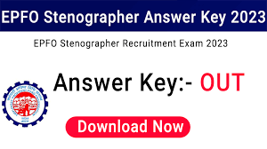 EPFO Stenographer (Group C) Answer Key 2023