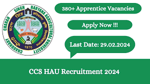 CCS HAU Trade Apprentice Recruitment 2024