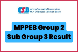 MPPEB Group 1 & 2 Sub Group 1 Result 2023