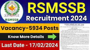 RSMSSB Recruitment 2024