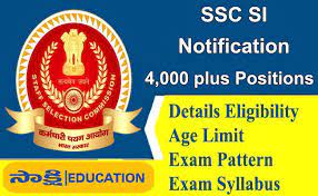 SSC SI in Delhi Police & CAPFs Recruitment 2024