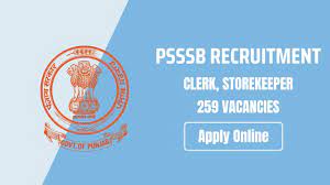 PSSSB Clerk & Store Keeper Recruitment 2024