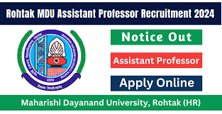 MDU, Rohtak Assistant Professor Recruitment 2024