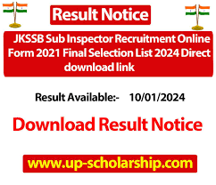 JKSSB Sub Inspector DV Date 2023