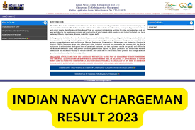 Indian Navy Chargeman II Result 2023