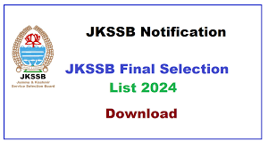 JKSSB Field Assistant Selection List 2024