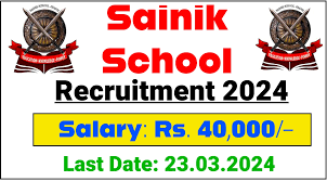 Sainik School Recruitment 2024