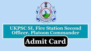 UKPSC SI, Platoon Commander & Fire Station Second Officer Exam Date 2024