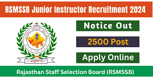 RSMSSB Junior Instructor Exam Date 2024