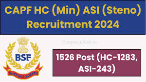 BSF ASI (Stenographer) & HC (Ministerial) Recruitment 2024