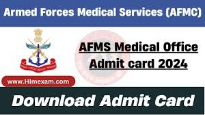 AFMS Medical Officer Admit Card 2024