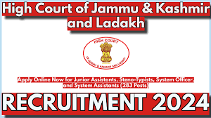 J&K High Court Jr Asst, Steno-Typist & Other Recruitment 2024