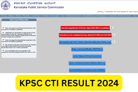 KPSC Commercial Tax Inspector Result 2024