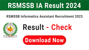 RSMSSB Informatics Assistant Result 2024