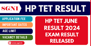 HP TET June Result 2024