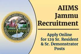 AIIMS, Jammu Sr Resident/Sr Demonstrator Recruitment 2024