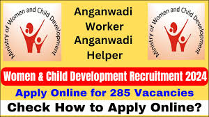 WCD Anganwadi Worker & Helper Recruitment 2024