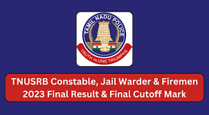 TNUSRB Constable, Jail Warden & Fireman Marks 2024