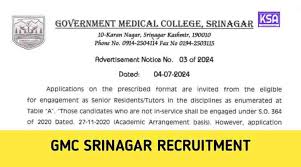 GMC, Suryapet Sr Resident, Tutor & Other Recruitment 2024