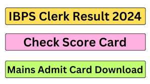 IBPS CRP Clerk XIV Score Card 2024