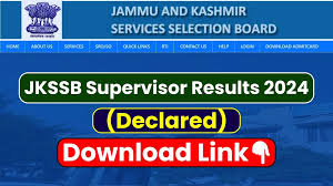 JKSSB Supervisor (02 of 2023) Result 2024