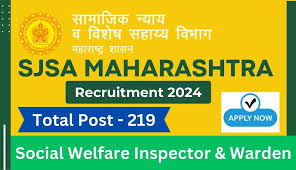 SJSA, Maharashtra Social Welfare Inspector, Warden, Steno Typist & Other Recruitment 2024