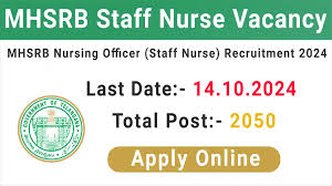 MHSRB, Telangana Staff Nurse Exam Date 2024