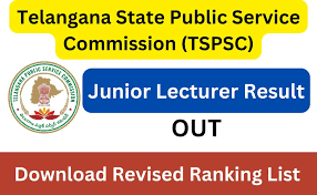 TSPSC Junior Lecturer (Advt No. 22/2022) Exam Result 2024