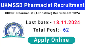 UKMSSB Pharmacist (Allopathic) Recruitment 2024