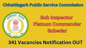 CGPSC Subedar, SI & Platoon Commander Recruitment 2024