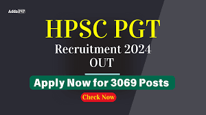 HPSC PGT (Advt No. 33/2024) Interview Schedule 2024